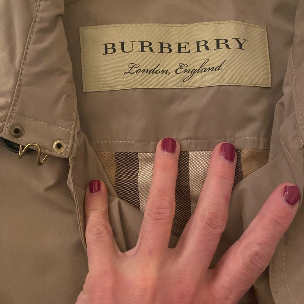 Burberry London Women’s Size 0 Khaki/Tan Trench/Raincoat - Picture 10 of 16